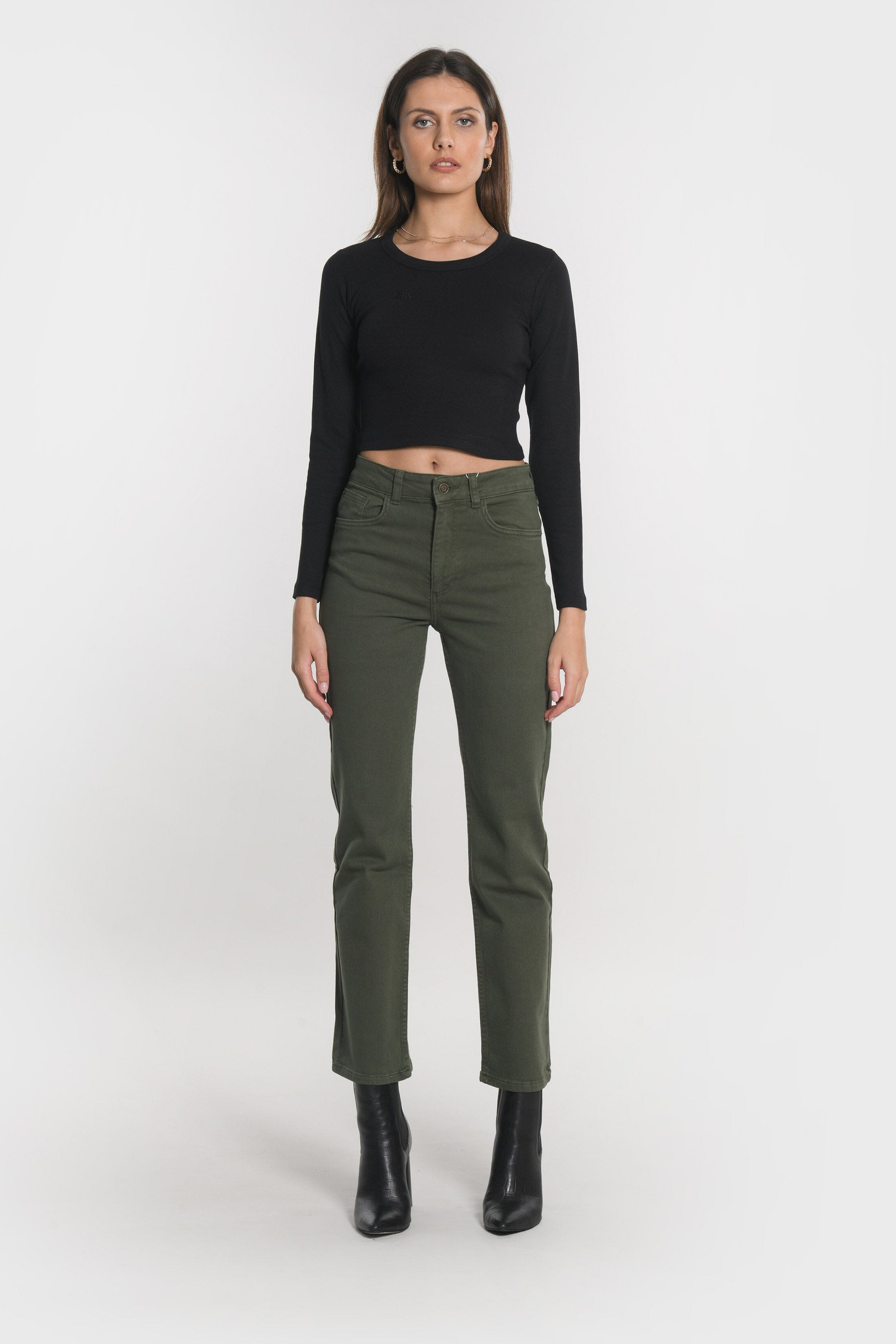 PANTALON CROPPED SPORTWEAR BRENDA KAKI PANTALON SPORTWEAR NEW KOOKAI Mode Kookai