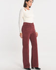 PANTALON FLARE VELOURS SUZANNE BORDEAUX PANTALON SPORTWEAR KOOKAI Mode Kookai