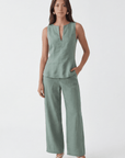 PANTALON LIN - CHELSEA - SAUGE PANTALON NEW KOOKAI Mode Kookai