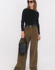 PANTALON VELOURS - BANKS - OLIVE PANTALON NEW KOOKAI Mode Kookai