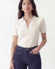 POLO MAILLE - CRISTINA - ECRU PULL NEW KOOKAI Mode Kookai