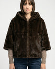 PONCHO FAUX FUR - MARINA - CHOCO MANTEAU KOOKAÏ Mode Kookai