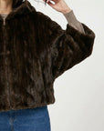 PONCHO FAUX FUR - MARINA - CHOCO MANTEAU KOOKAÏ Mode Kookai