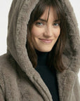 PONCHO FAUX FUR - MARINA - TAUPE/GRIS MANTEAU KOOKAÏ Mode Kookai