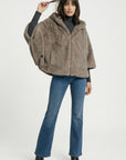 PONCHO FAUX FUR - MARINA - TAUPE/GRIS MANTEAU KOOKAÏ Mode Kookai