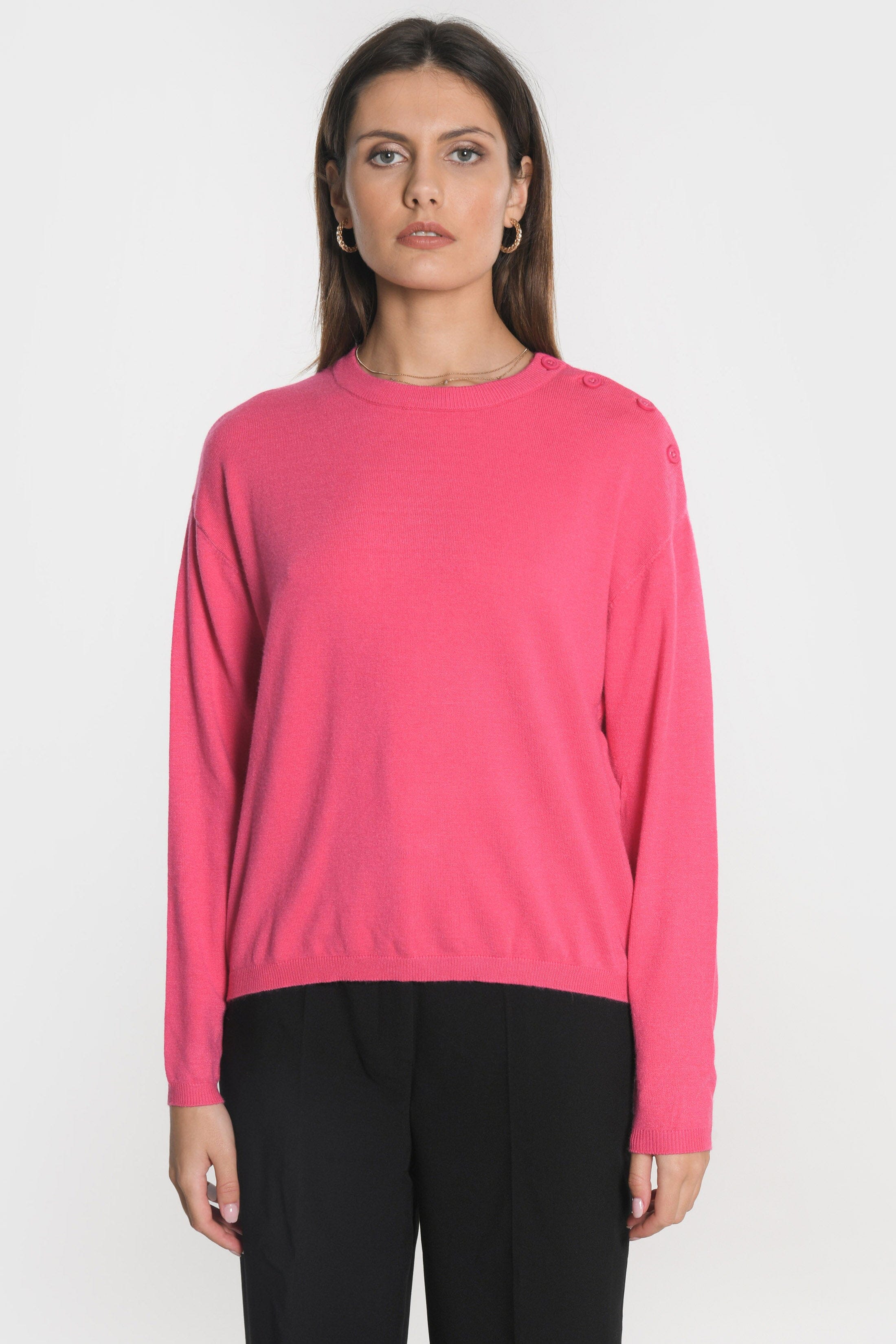 PULL BOUTONNE NOLWENN FUSCHIA PULL KOOKAI Mode Kookai