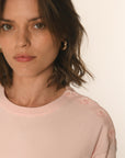 PULL BOUTONNÉ - ROSE PÂLE - AMELINA PULL KOOKAI Mode Kookai