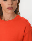 PULL BOUTONS - BELINDA - ORANGE PULL NEW KOOKAI Mode Kookai