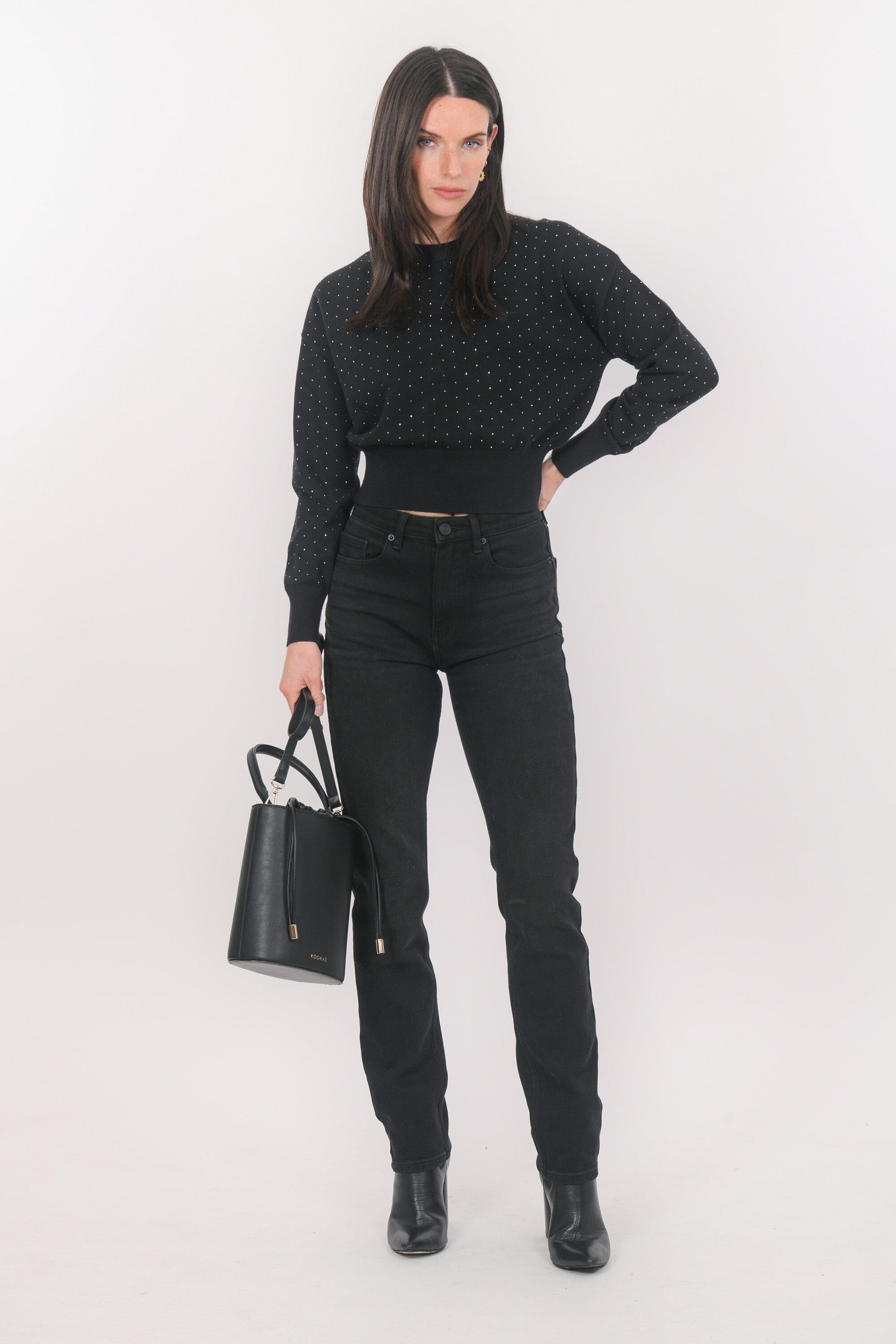 Pull Noir Kookai Taille XS - Occasion En Très Bon état (tbe) - Coupe Régulière