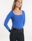 PULL COL CARRE - ELISABETH - COBALT PULL KOOKAI Mode Kookai