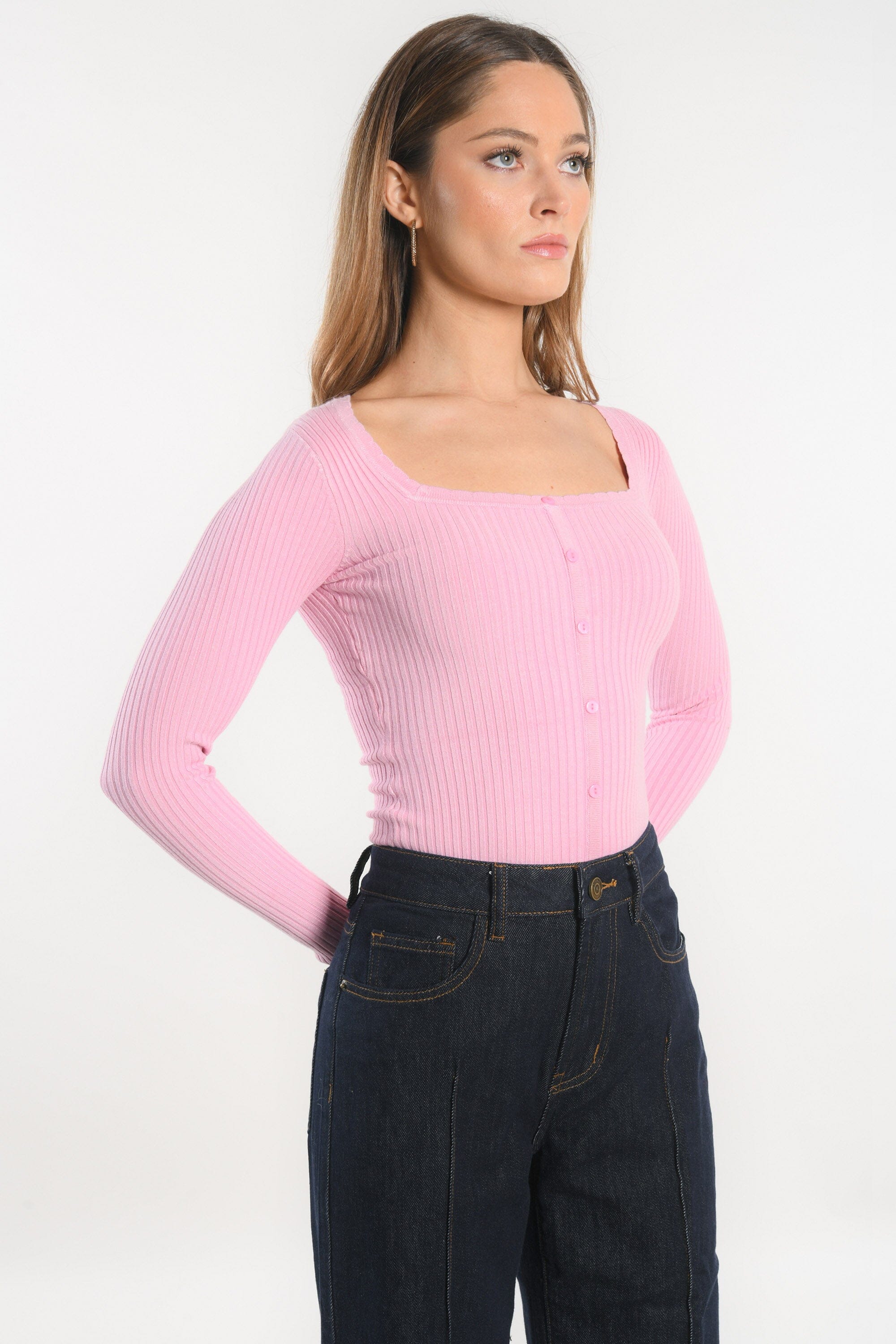 PULL COL CARRE - ELISABETH - ROSE PULL KOOKAI Mode Kookai