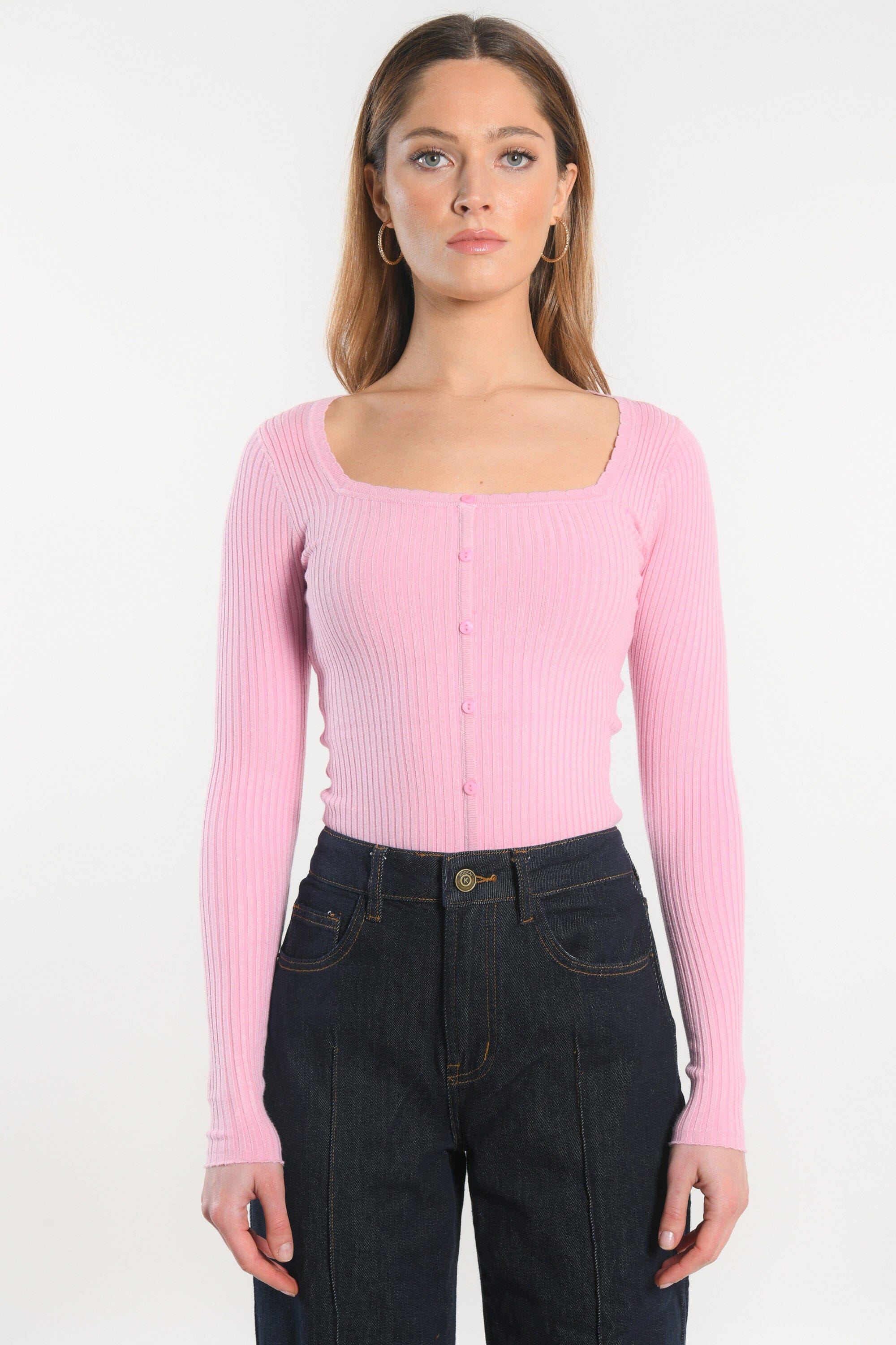 PULL COL CARRE - ELISABETH - ROSE PULL KOOKAI Mode Kookai