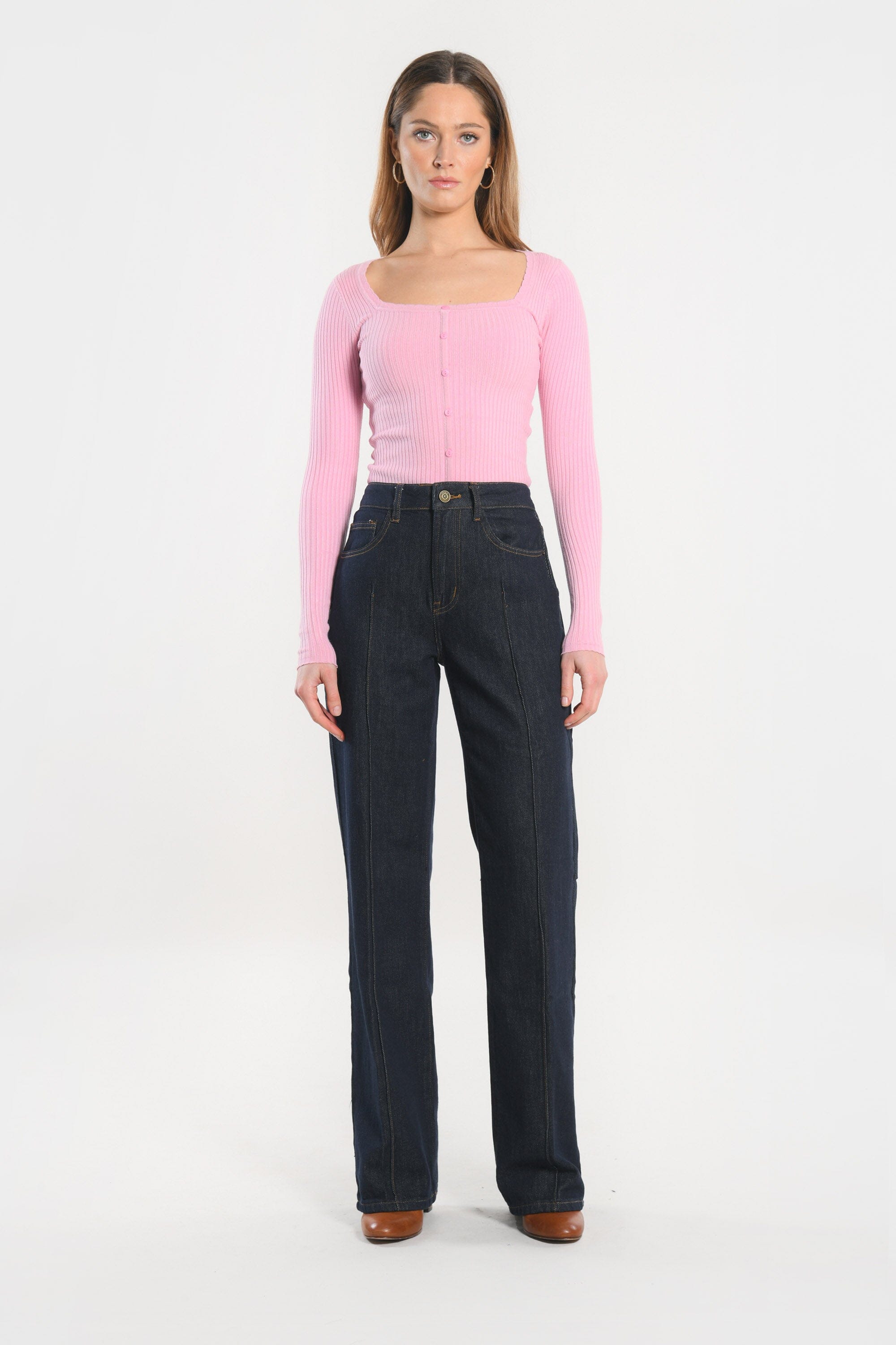 PULL COL CARRE - ELISABETH - ROSE PULL KOOKAI Mode Kookai