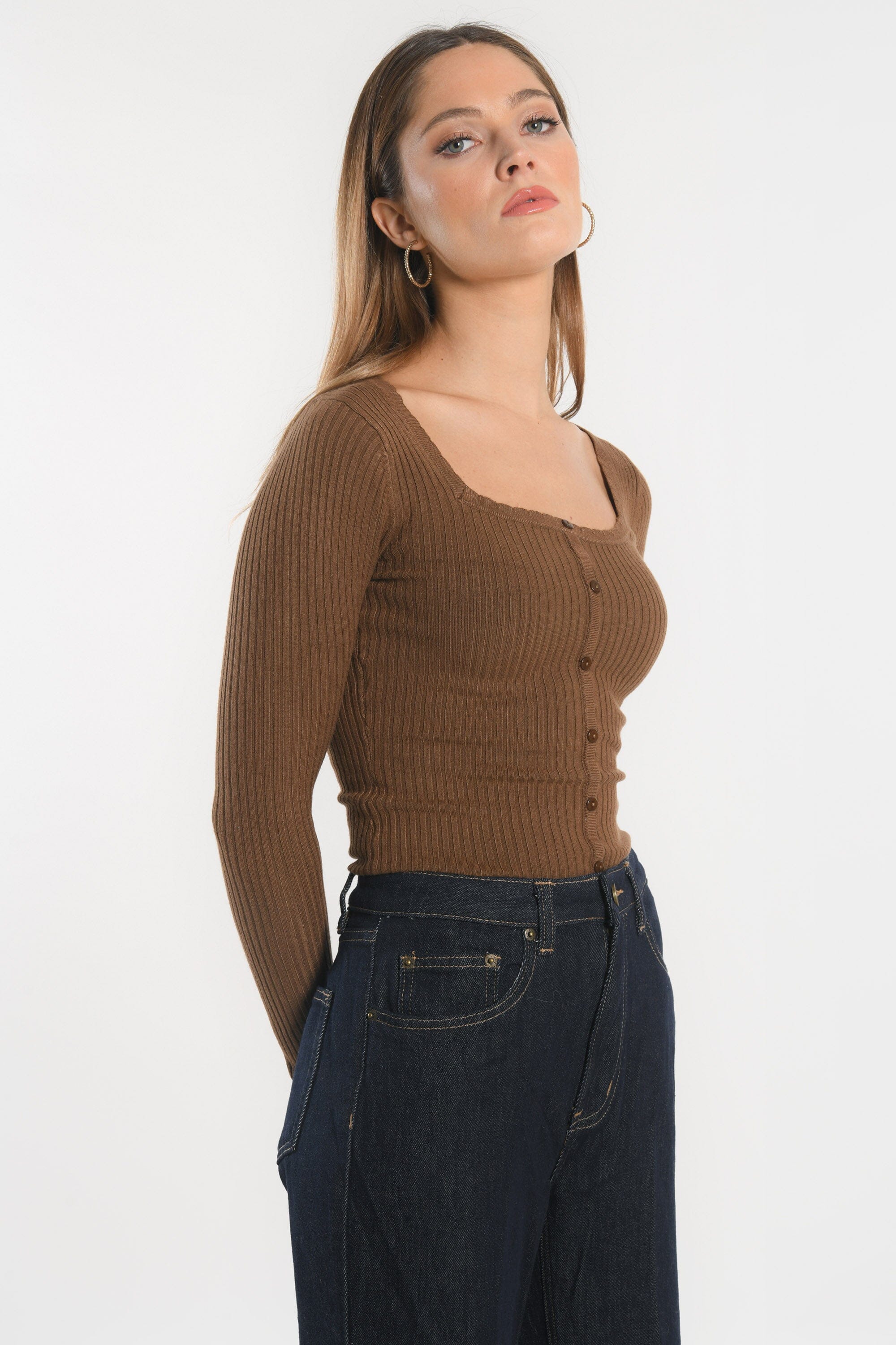 PULL COL CARRE - ELISABETH - SEPHIA PULL KOOKAI Mode Kookai