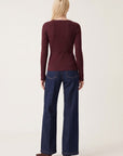PULL COL CARRE - OLYMPE - BORDEAUX PULL NEW KOOKAI Mode Kookai