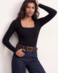 PULL COL CARRE - OLYMPE - NOIR PULL NEW KOOKAI Mode Kookai