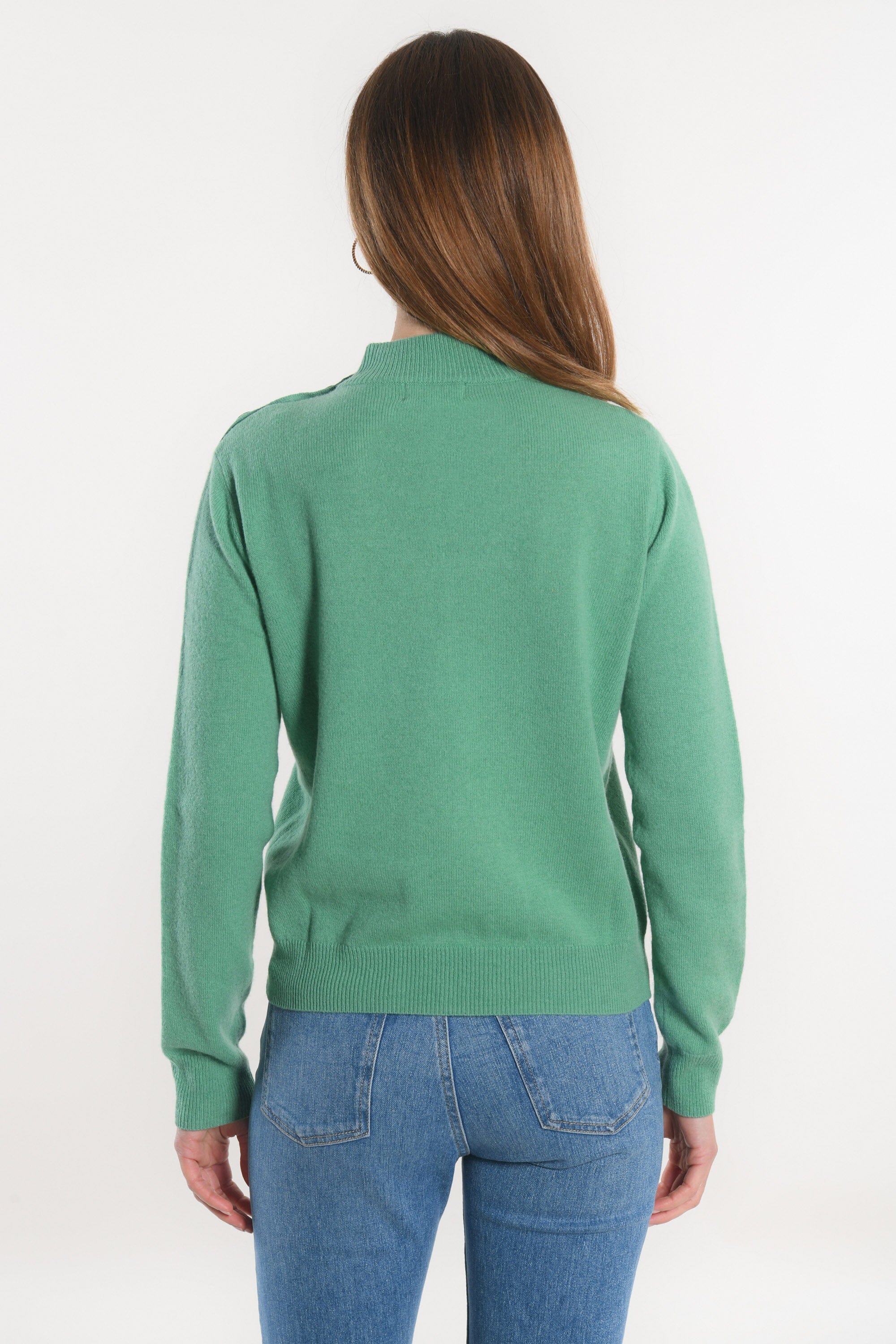 PULL COL CHEMINEE - ANITA - NEPTUNE GREEN PULL KOOKAI Mode Kookai