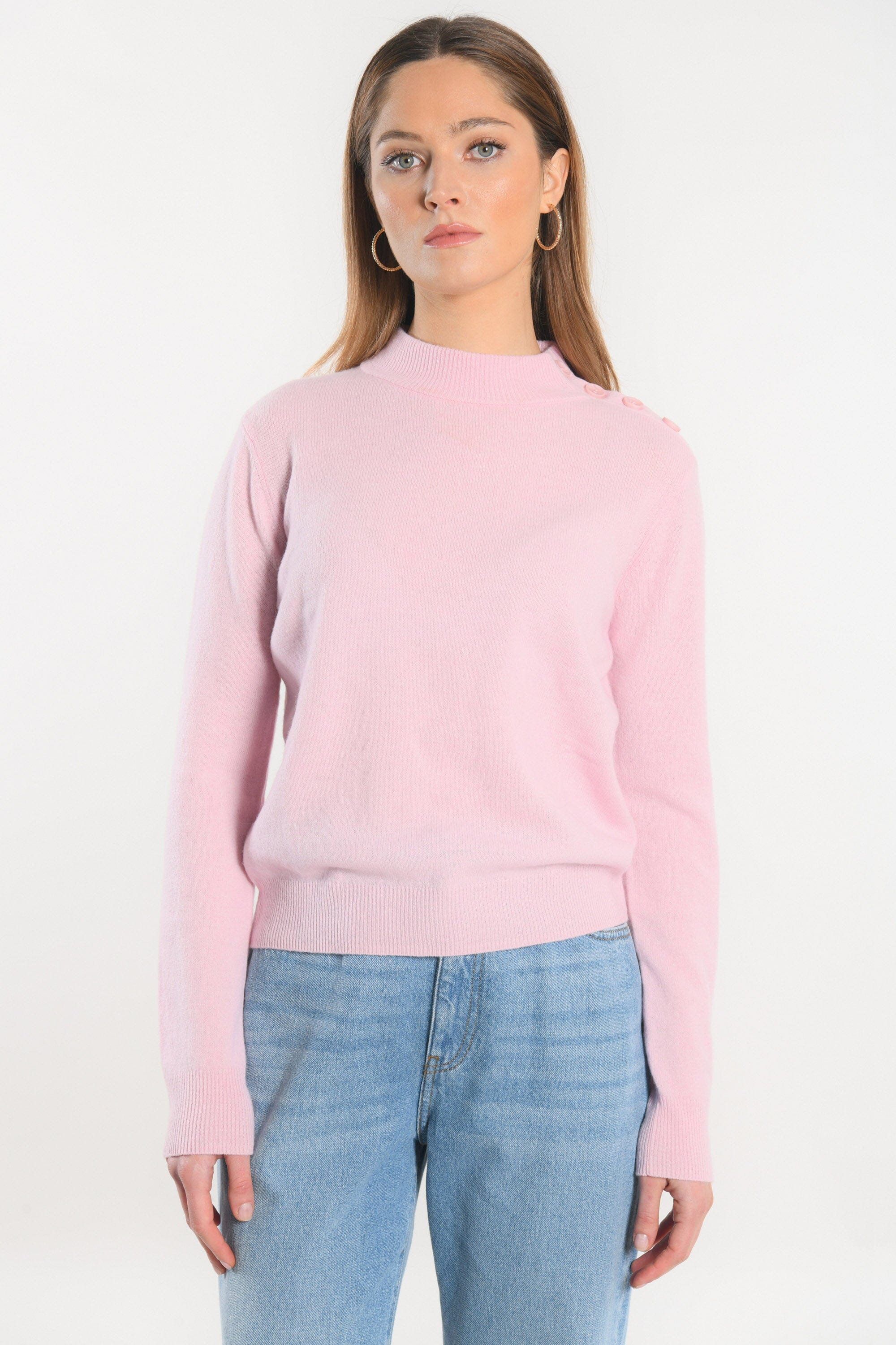 PULL COL CHEMINEE - ANITA - ROSE PALE PULL KOOKAI Mode Kookai