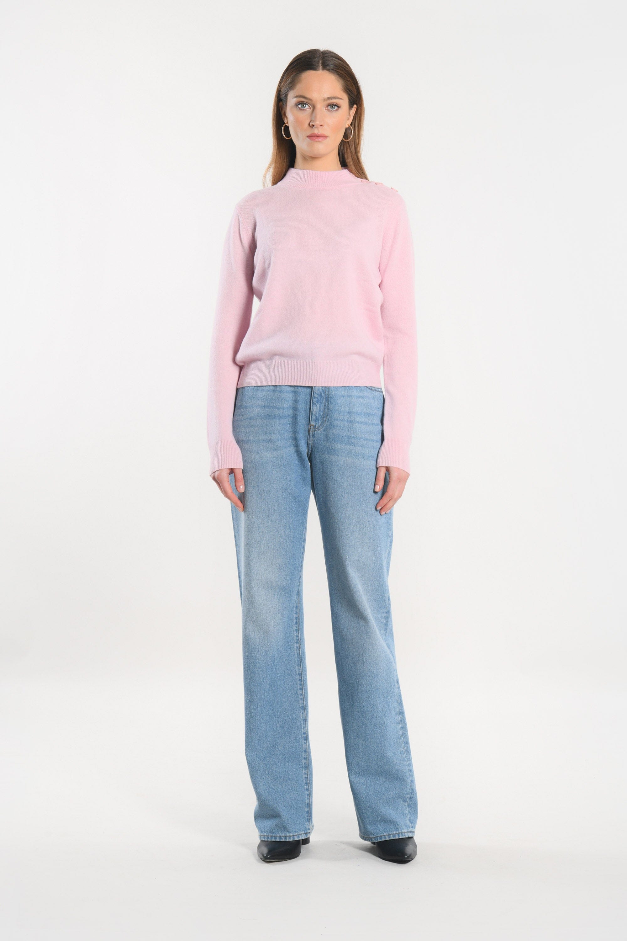 PULL COL CHEMINEE - ANITA - ROSE PALE PULL KOOKAI Mode Kookai