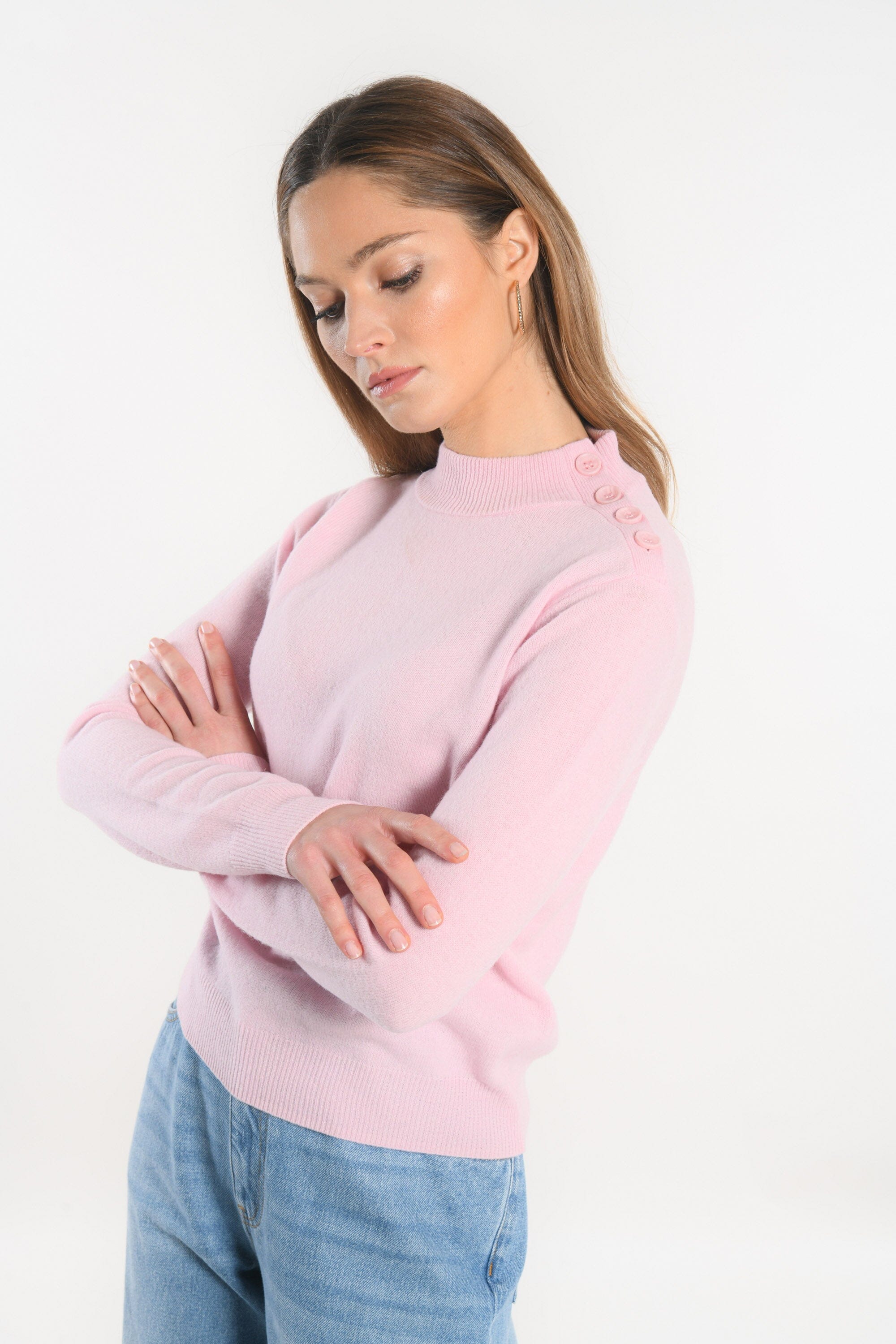 PULL COL CHEMINEE - ANITA - ROSE PALE PULL KOOKAI Mode Kookai