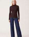 PULL COL MONTANT - D-BAYRON - BRUN PULL NEW KOOKAI Mode Kookai