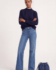 PULL COL MONTANT - DARI - MARINE/ECRU PULL NEW KOOKAI Mode Kookai