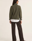 PULL COL ROULE - DOROTHEE - KAKI PULL NEW KOOKAI Mode Kookai