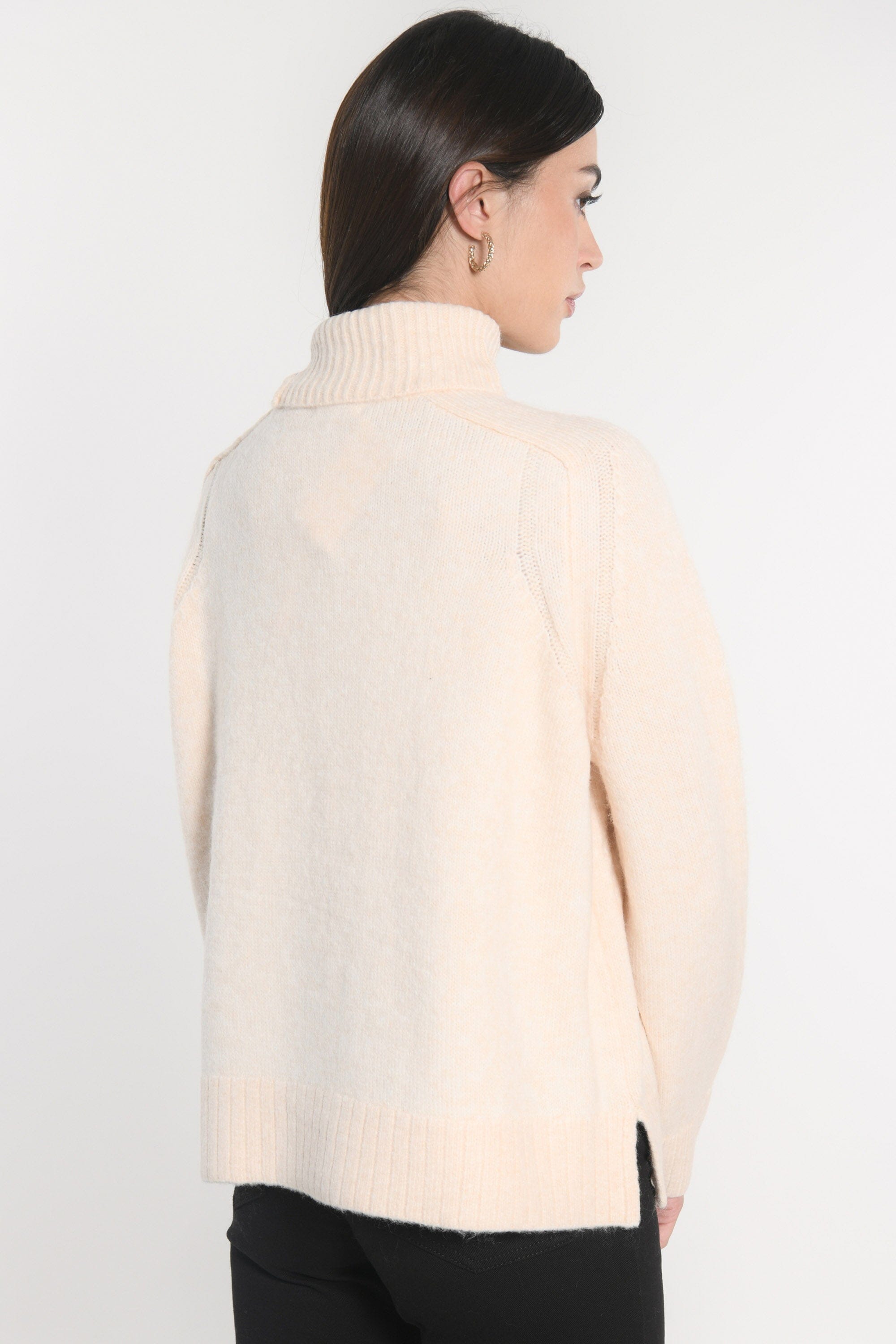 PULL COL ROULÉ JOANA BEIGE CHINÉ PULL KOOKAI Mode Kookai
