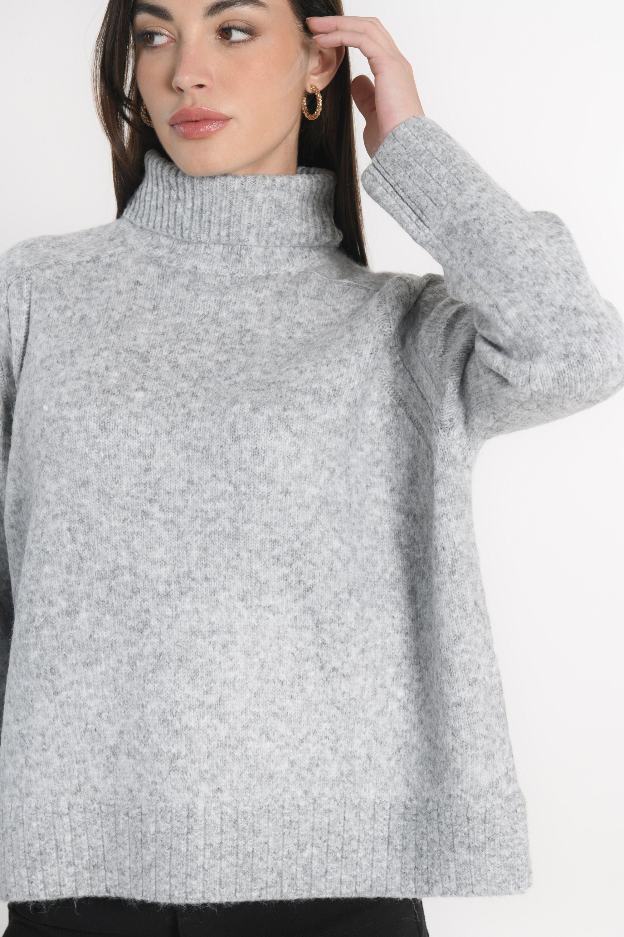 PULL COL ROULÉ JOANA GRIS CHINÉ PULL KOOKAI Mode Kookai