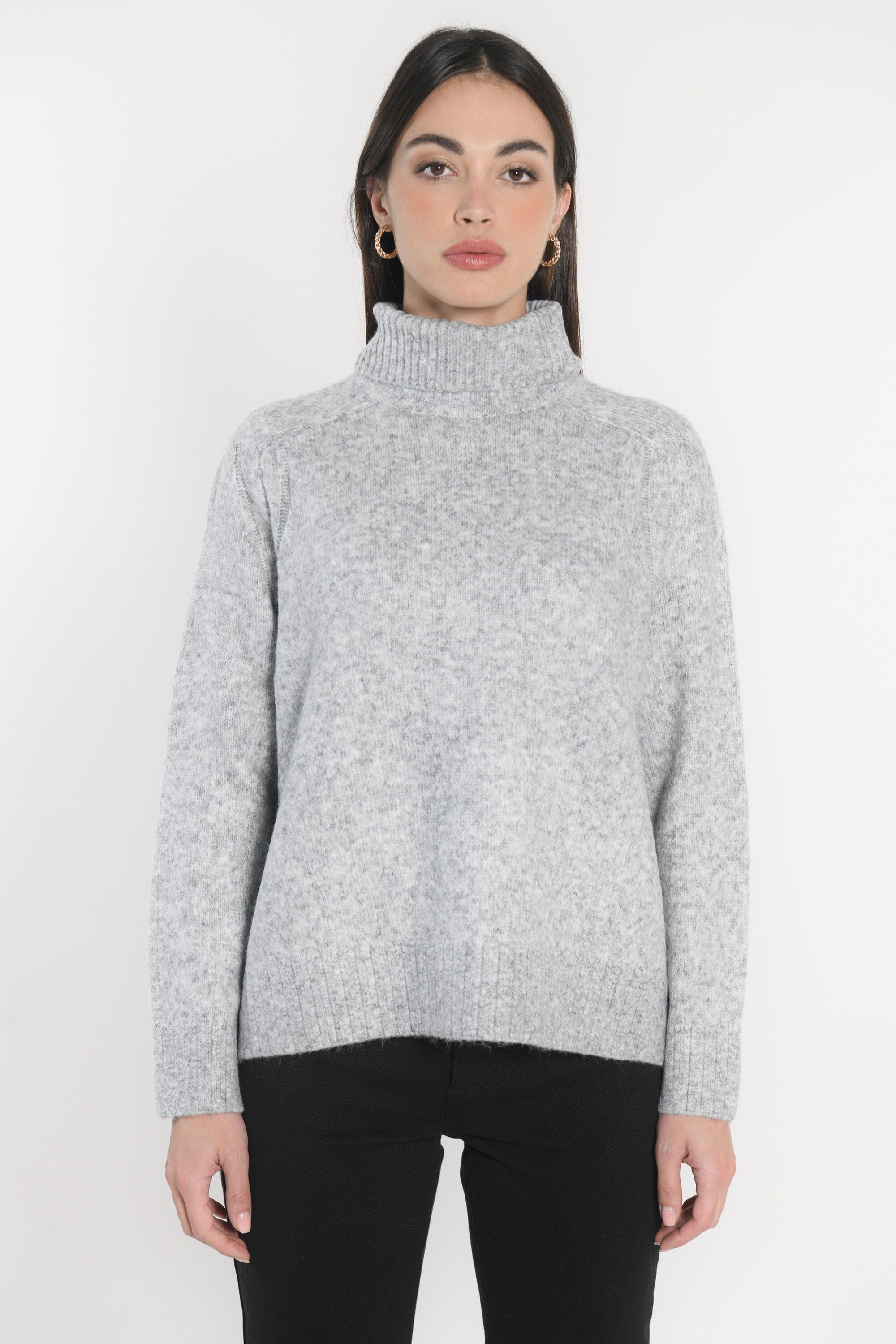PULL COL ROULÉ JOANA GRIS CHINÉ PULL KOOKAI Mode Kookai