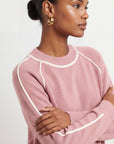 PULL COL ROULOTTE - DARI - ROSE/ECRU PULL NEW KOOKAI Mode Kookai