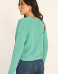 PULL COL V - AQUA - ARVID PULL KOOKAI Mode Kookai