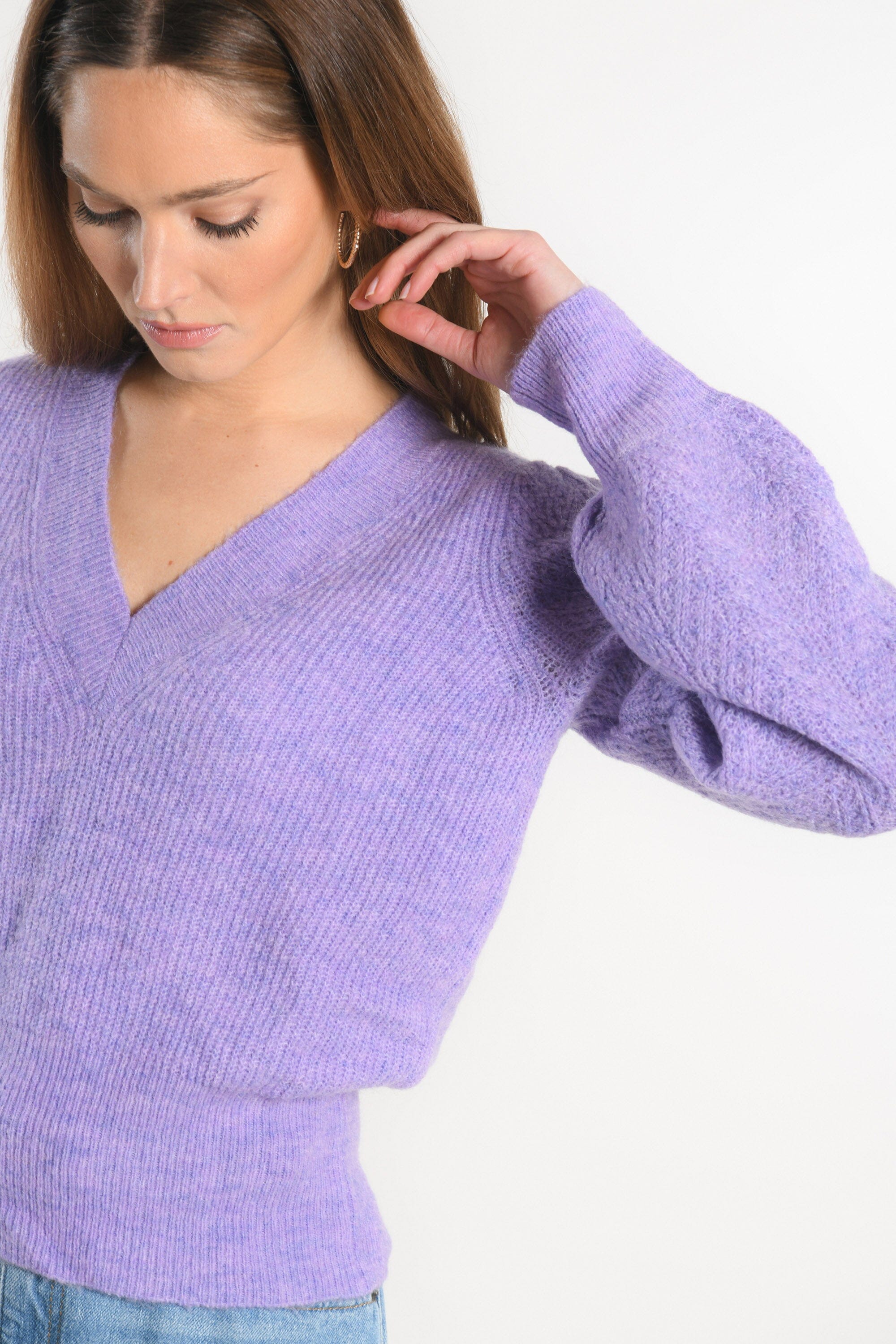 PULL COL V - DAYANA - LILAS PULL KOOKAI Mode Kookai