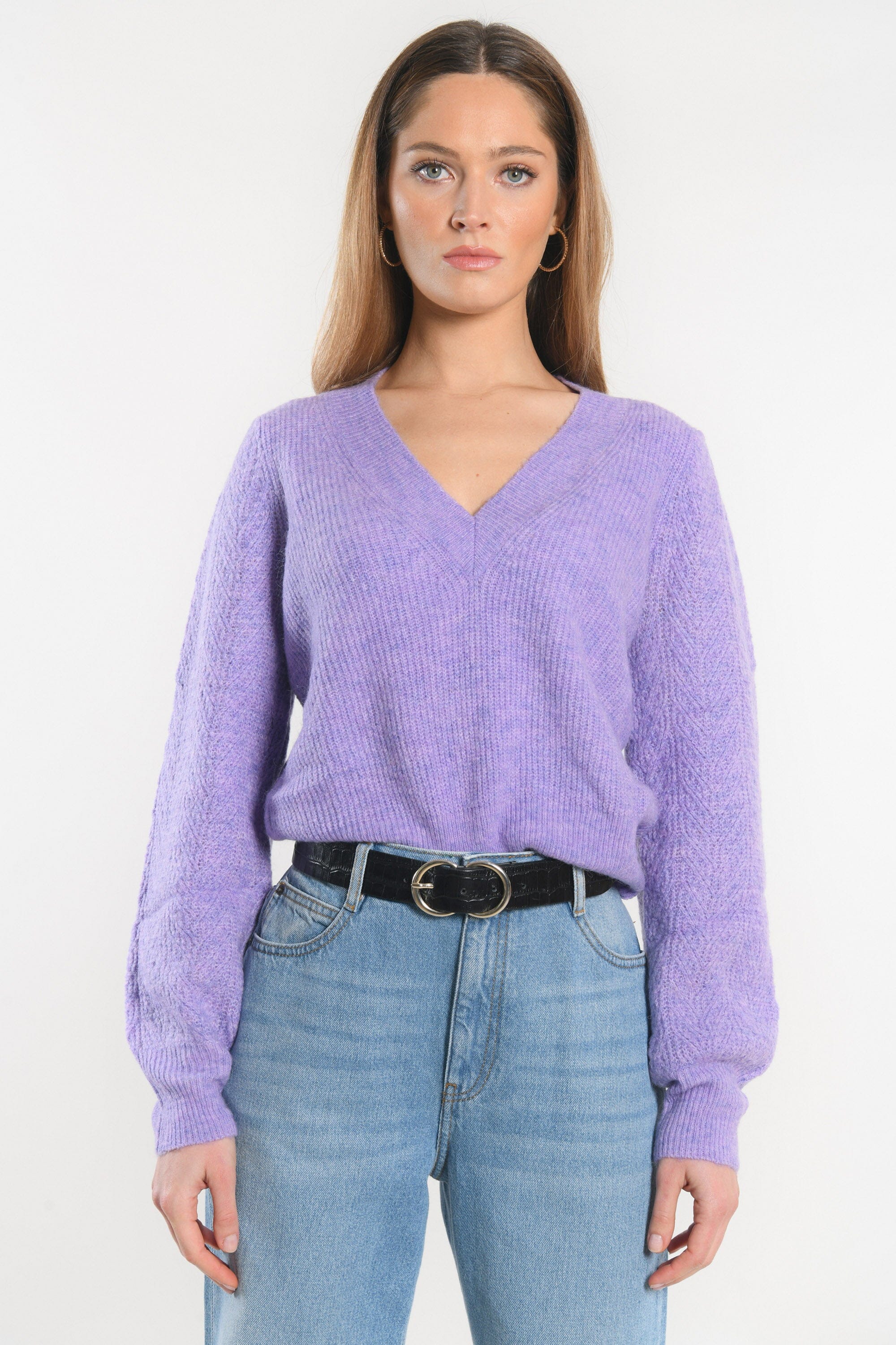 PULL COL V - DAYANA - LILAS PULL KOOKAI Mode Kookai