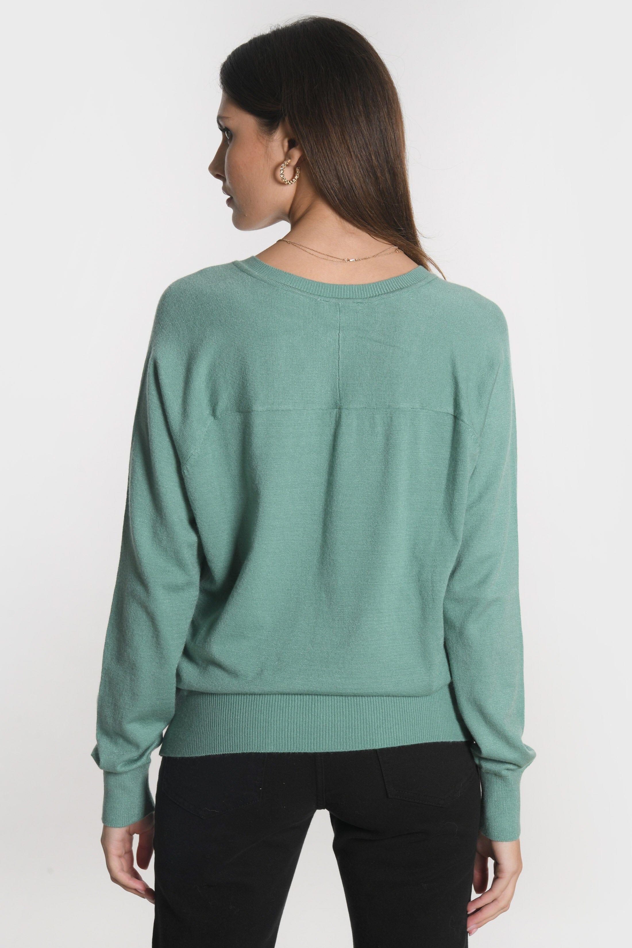 PULL COL V NOLWEEN GREEN PULL KOOKAI Mode Kookai