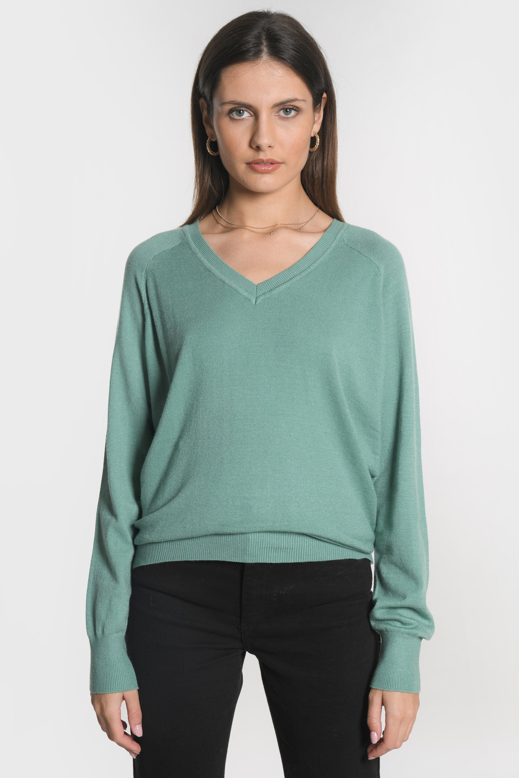 PULL COL V NOLWEEN GREEN PULL KOOKAI Mode Kookai