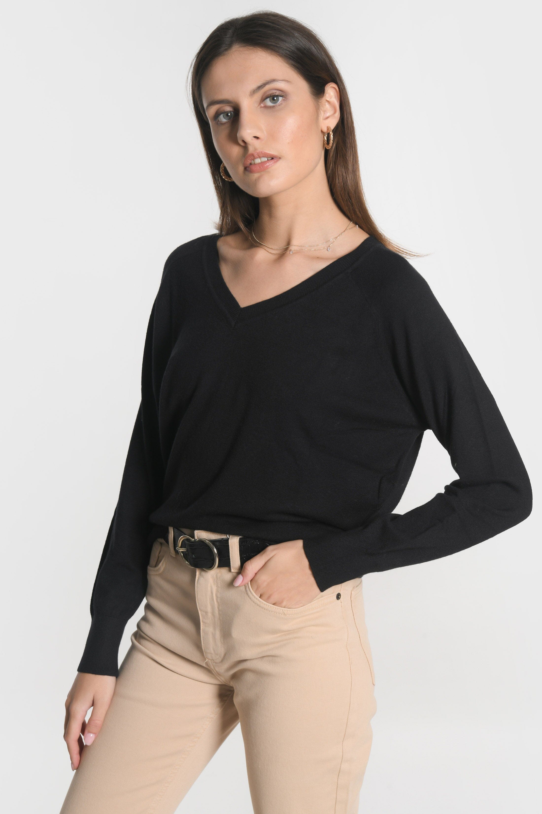 PULL COL V NOLWENN NOIR PULL KOOKAI Mode Kookai