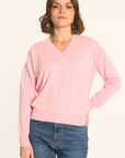 PULL COL V - ROSE PÂLE - AMELINA PULL KOOKAI Mode Kookai