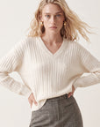 PULL COL V TORSADE - DARI - ECRU PULL NEW KOOKAI Mode Kookai