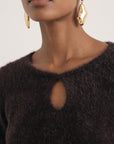 PULL DECOLLETE GOUTE - BELEN - CHOCOLAT PULL NEW KOOKAI Mode Kookai