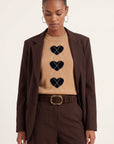 PULL MANCHES COURTES - DARLINGTON - CAMEL PULL NEW KOOKAI Mode Kookai