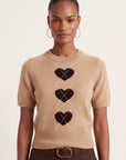 PULL MANCHES COURTES - DARLINGTON - CAMEL PULL NEW KOOKAI Mode Kookai