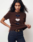 PULL MANCHES COURTES - DARLINGTON - CHOCOLAT PULL NEW KOOKAI Mode Kookai
