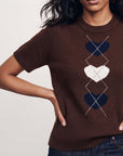 PULL MANCHES COURTES - DARLINGTON - CHOCOLAT PULL NEW KOOKAI Mode Kookai