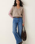 PULL MANCHES RAYEES - DARI - BEIGE/ROSE PULL NEW KOOKAI Mode Kookai