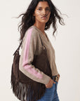 PULL MANCHES RAYEES - DARI - BEIGE/ROSE PULL NEW KOOKAI Mode Kookai