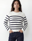 PULL MARINIERE - CAREN - ECRU/MARINE PULL NEW KOOKAI Mode Kookai
