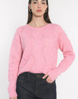 PULL MONICA ROSE POUDRÉ CHINÉ PULL KOOKAI Mode Kookai