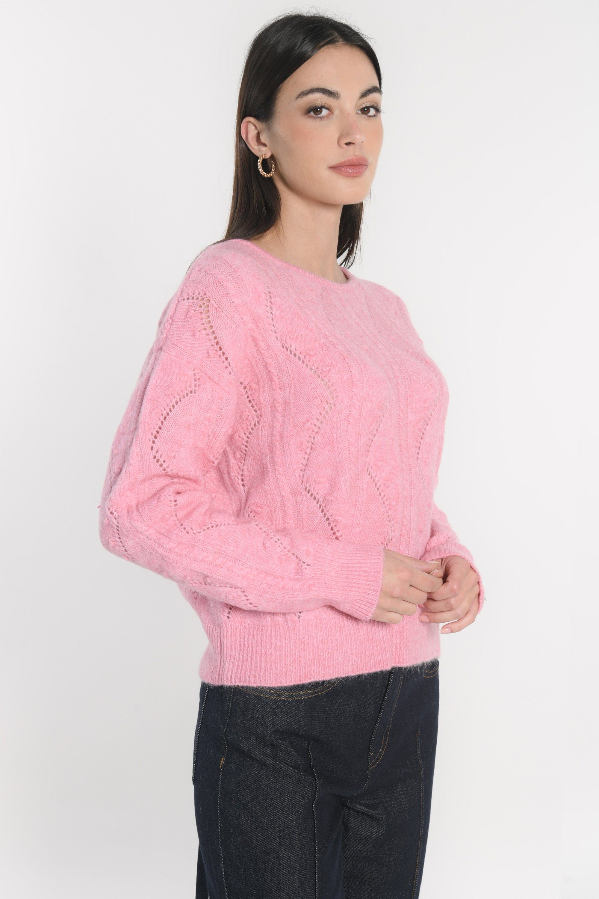 PULL MONICA ROSE POUDRÉ CHINÉ PULL KOOKAI Mode Kookai