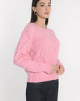 PULL MONICA ROSE POUDRÉ CHINÉ PULL KOOKAI Mode Kookai
